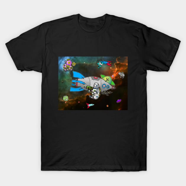 Astro bunny patrol T-Shirt by Doodleslice